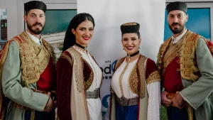Young Montenegrin people in traditional clothing